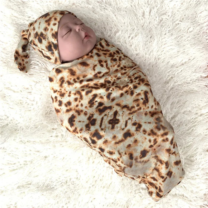 Baby Blanket+ Hat Burrito Baby Swaddle