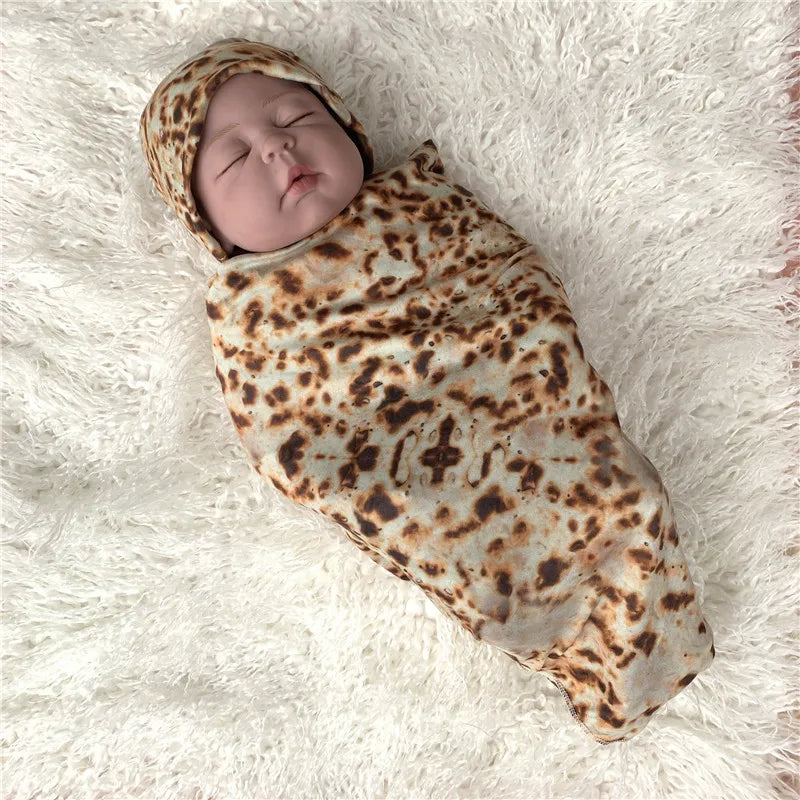 Baby Blanket+ Hat Burrito Baby Swaddle