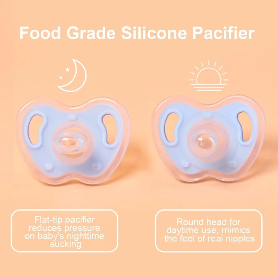 3Pcs Baby Apple Pacifier Set Silicone Soother