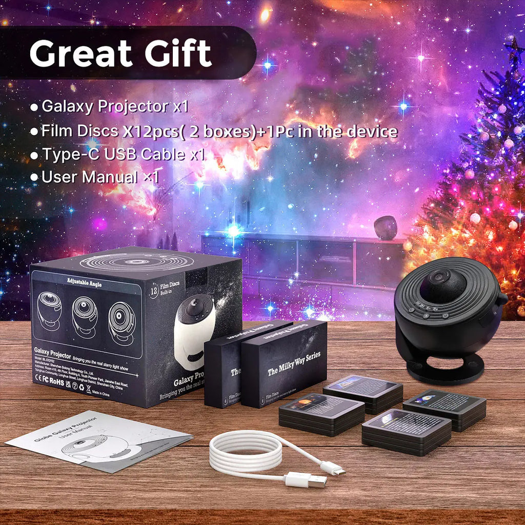 13 In 1 Galaxy Ultra Star Projector HD Image Area LED Night Light