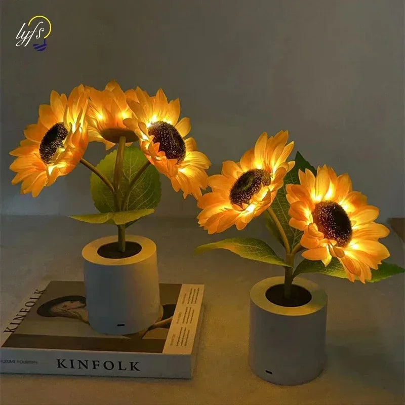 3 LED Night Light Rechargeable Sunflower Lights