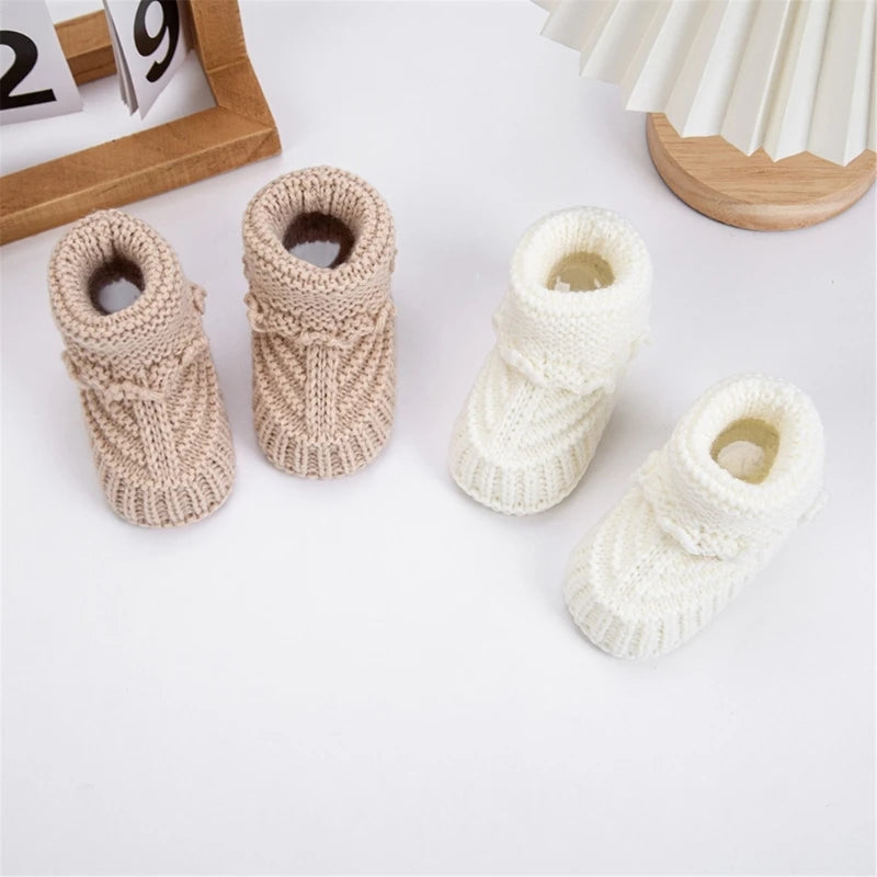 1 Pair New Crochet Knitted Baby Short Socks