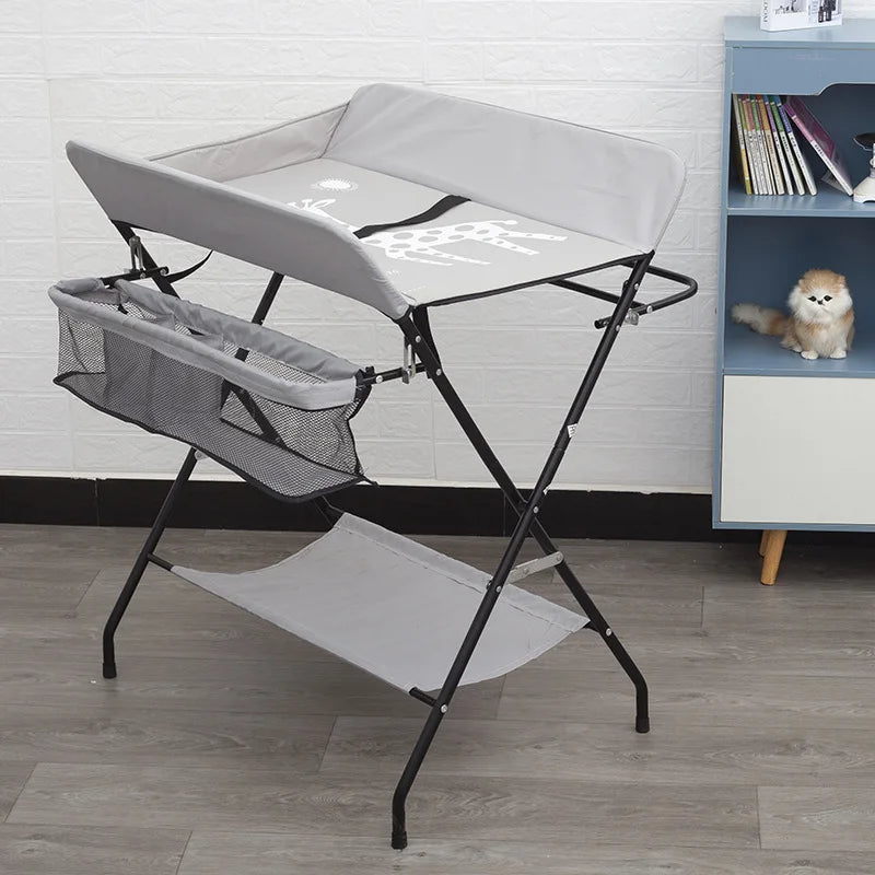 Foldable Changing Table With Storage