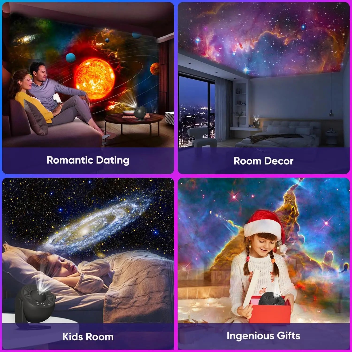 13 In 1 Galaxy Ultra Star Projector HD Image Area LED Night Light
