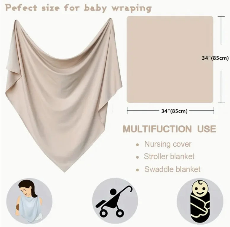 Baby Swaddle Set with Matching Hat - Soft Polyester, Anti-Tremor Design for Newborns