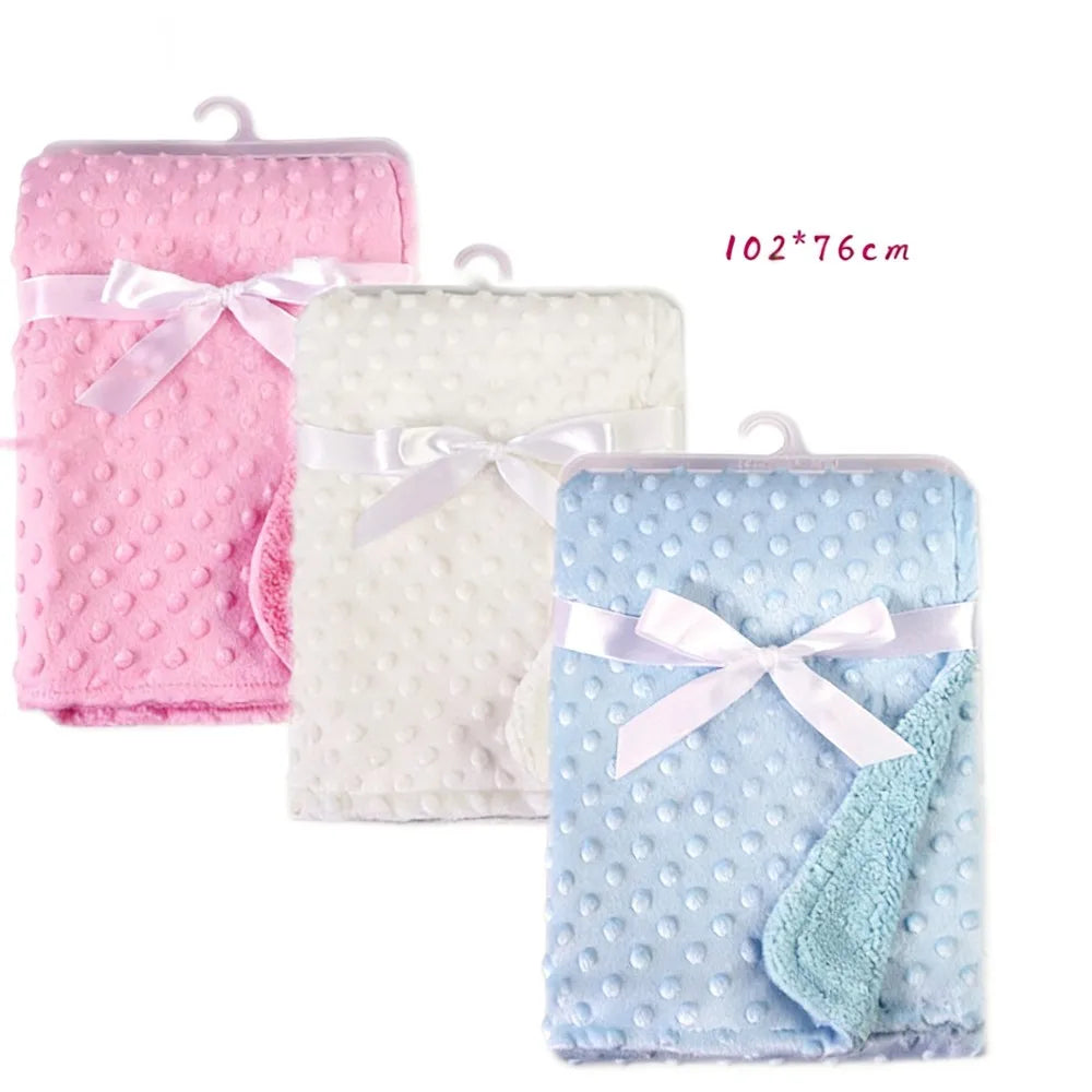 Autumn Winter Fleece Muslin Blankets for Babies
