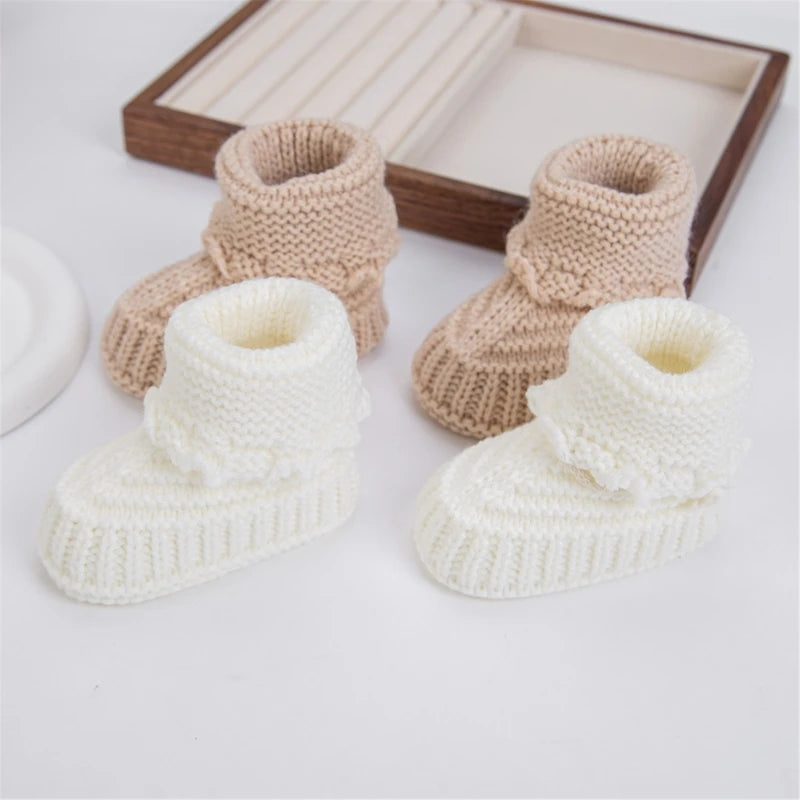 1 Pair New Crochet Knitted Baby Short Socks