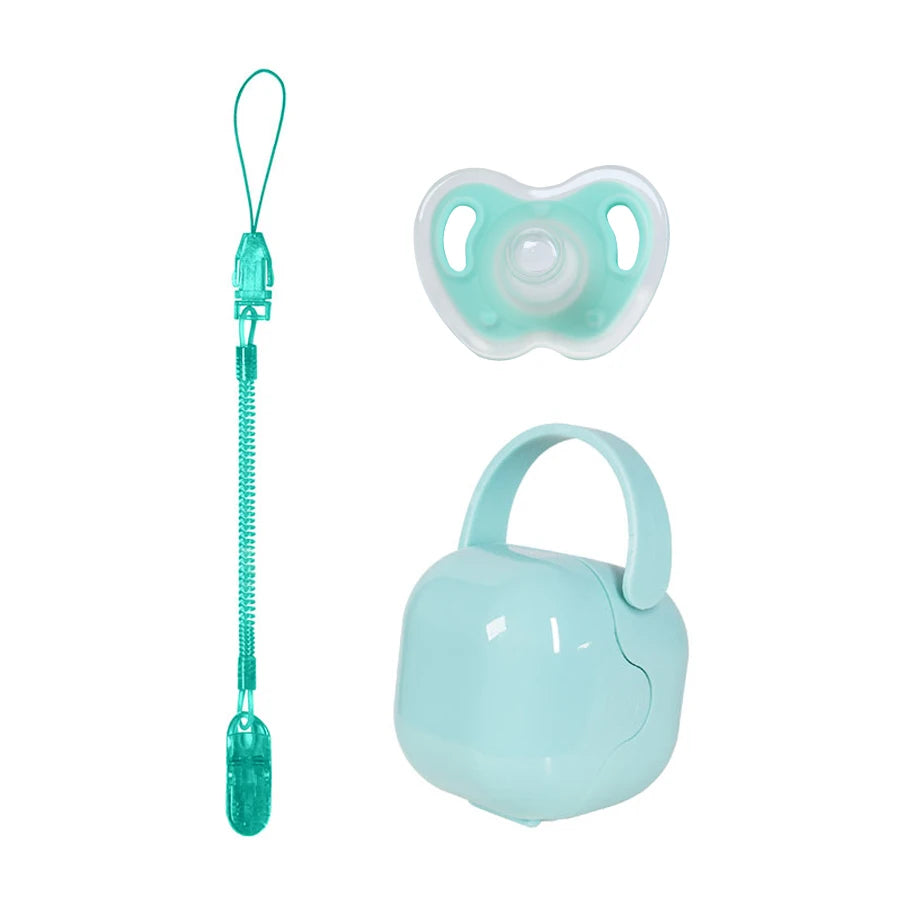 3Pcs Baby Apple Pacifier Set Silicone Soother