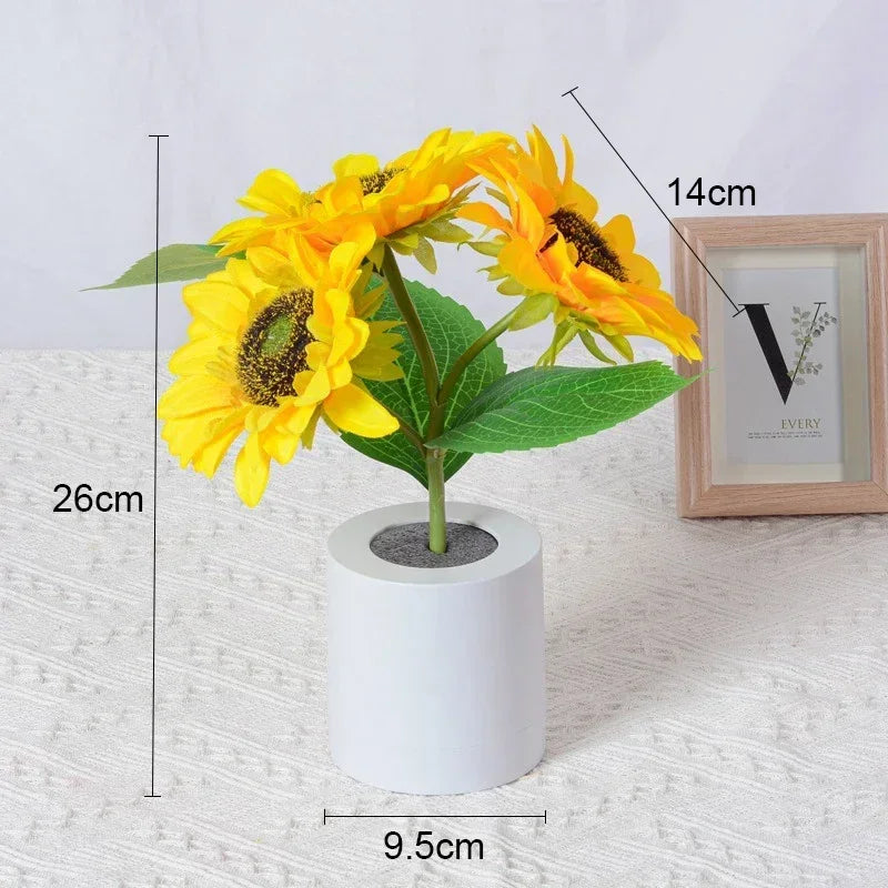 3 LED Night Light Rechargeable Sunflower Lights