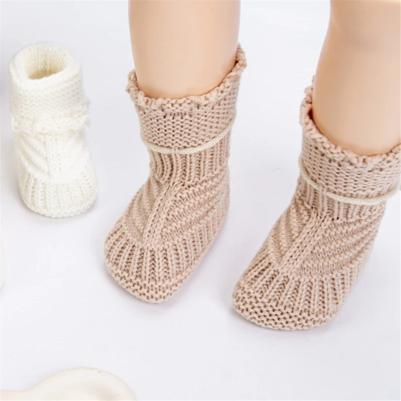 1 Pair New Crochet Knitted Baby Short Socks