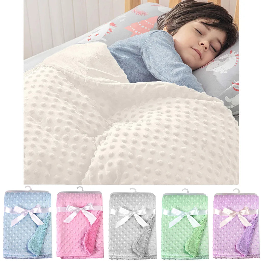 Autumn Winter Fleece Muslin Blankets for Babies