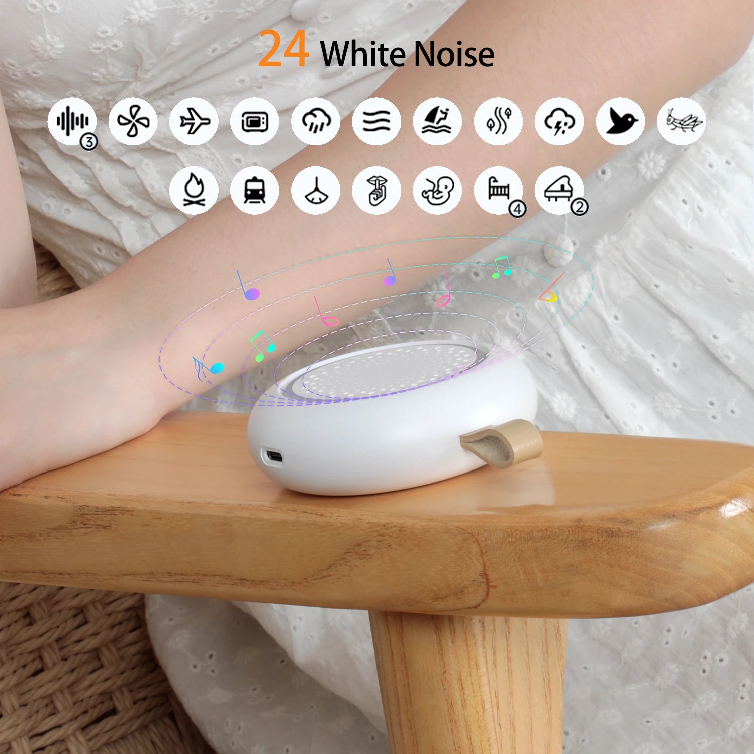 White Noise Machine 24 Soothing Sounds