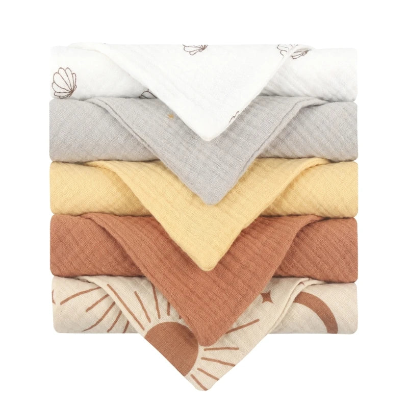 5PCS Soft Absorbent Baby Towels