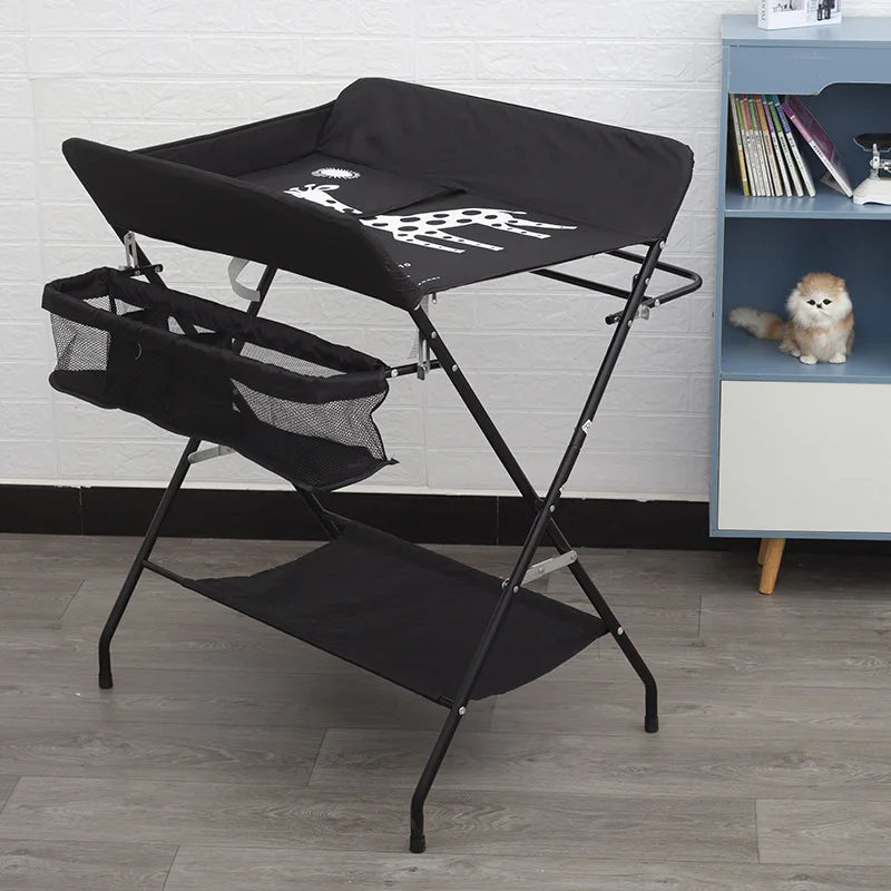 Foldable Changing Table With Storage