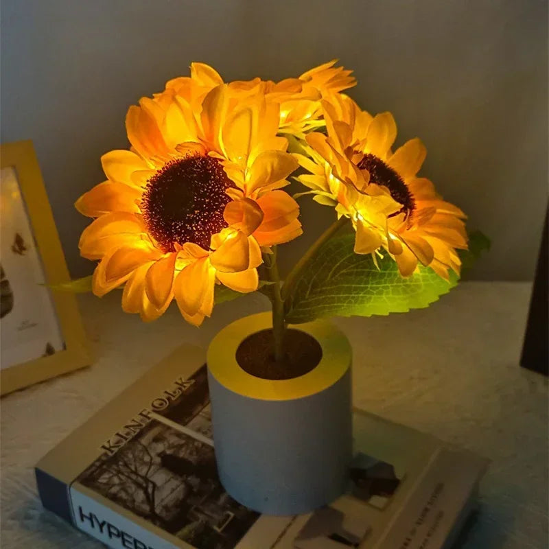 3 LED Night Light Rechargeable Sunflower Lights