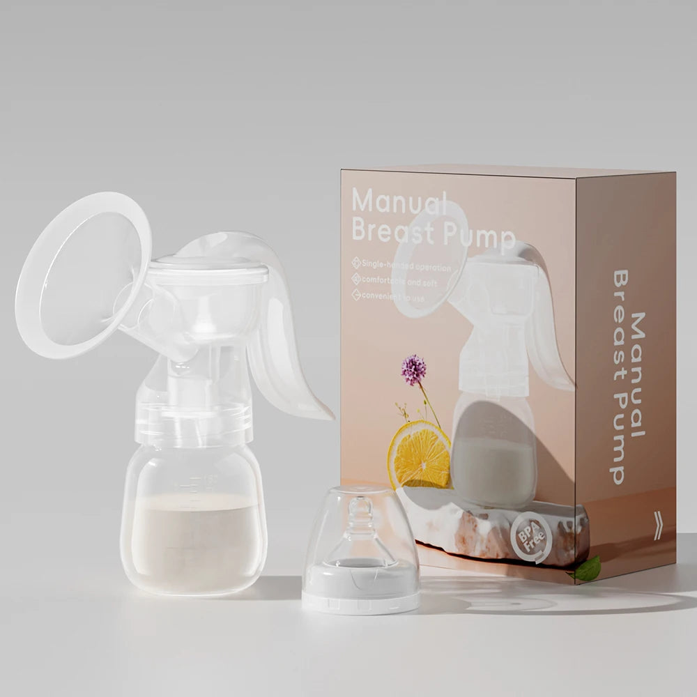 BPA-Free Manual Breast Pump Set with Piston Pump System