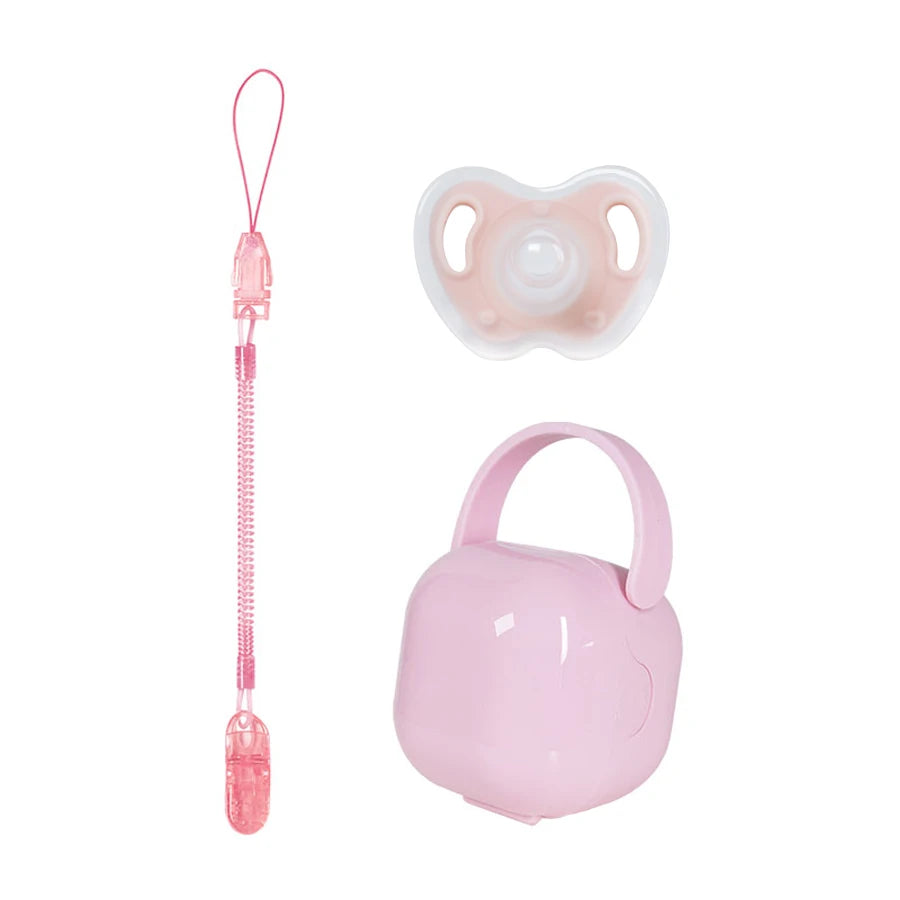 3Pcs Baby Apple Pacifier Set Silicone Soother