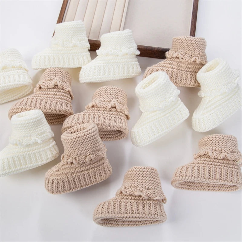 1 Pair New Crochet Knitted Baby Short Socks