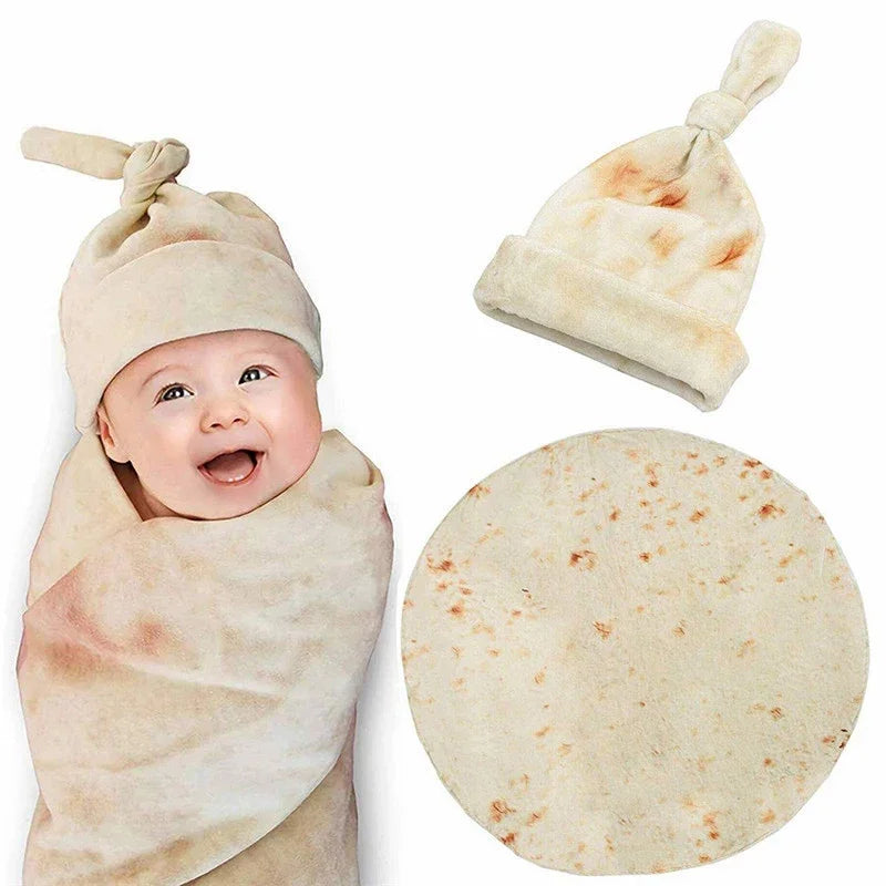 Burrito Baby Blanket Swaddle With Hat