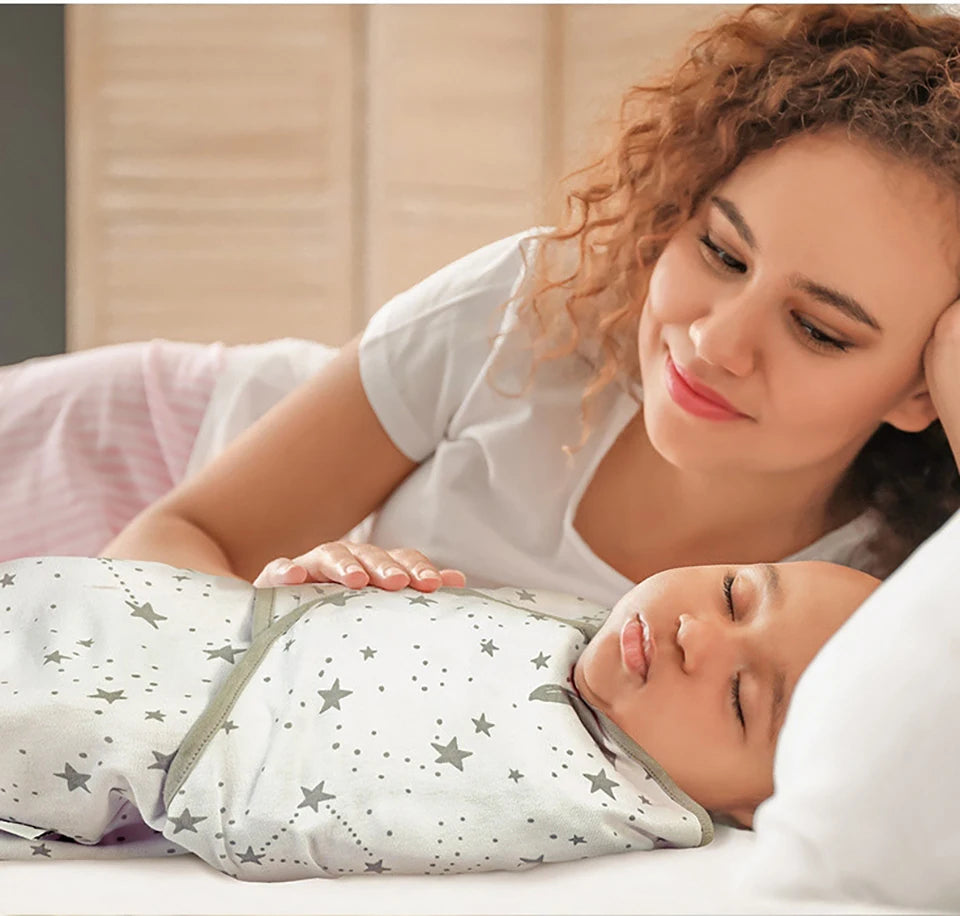 0-3M Newborn Baby Swaddle Wrap 100% Cotton