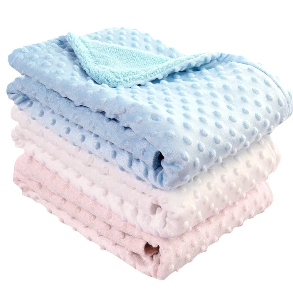 Autumn Winter Fleece Muslin Blankets for Babies