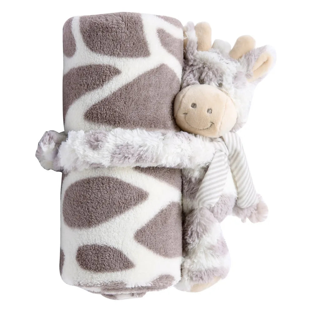 2pcs/set Stuffed Animal Plush Baby Blanket