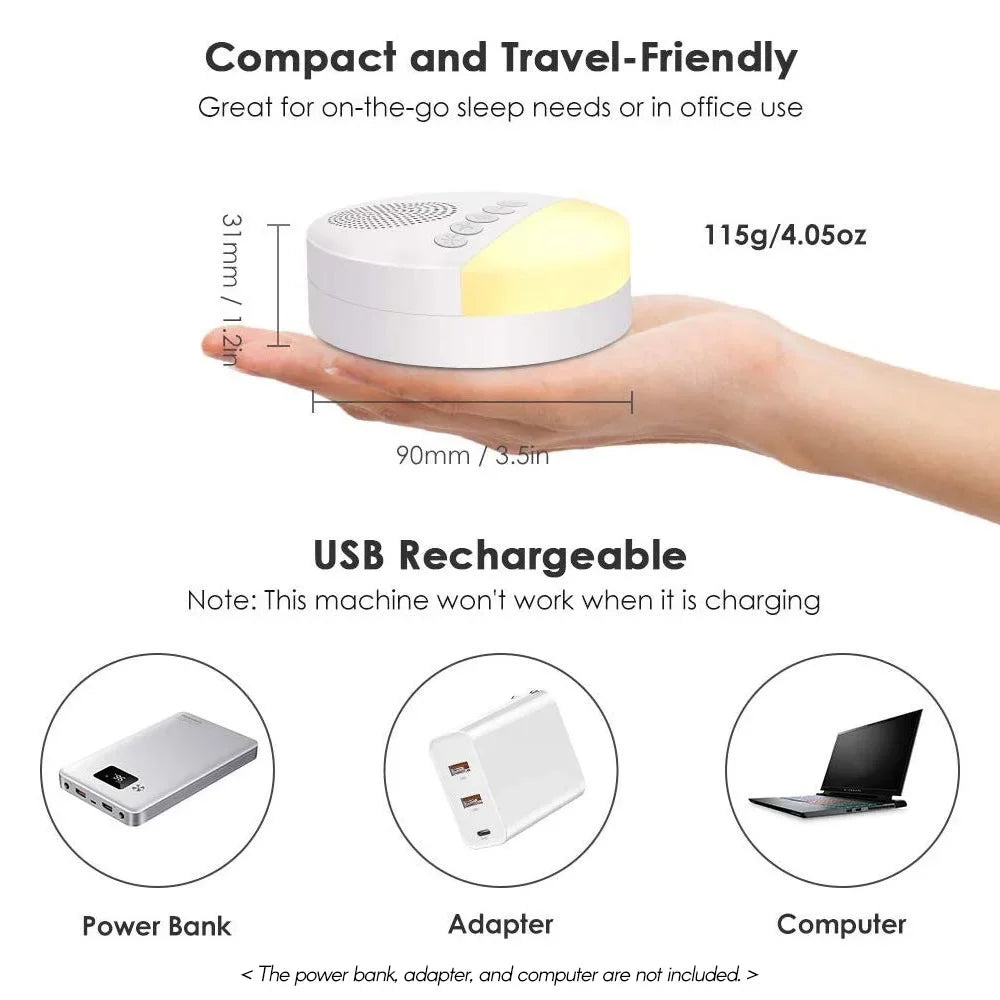Baby White Noise Machine USB Rechargeable