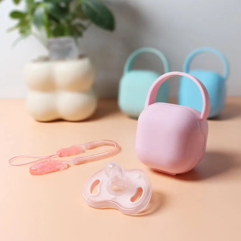 3Pcs Baby Apple Pacifier Set Silicone Soother