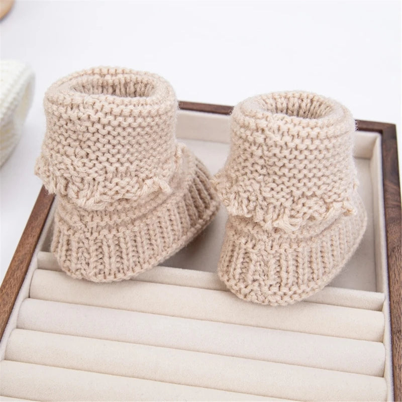 1 Pair New Crochet Knitted Baby Short Socks